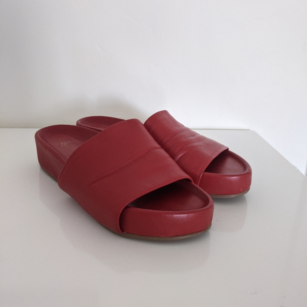 Beek Red Platform Sandals